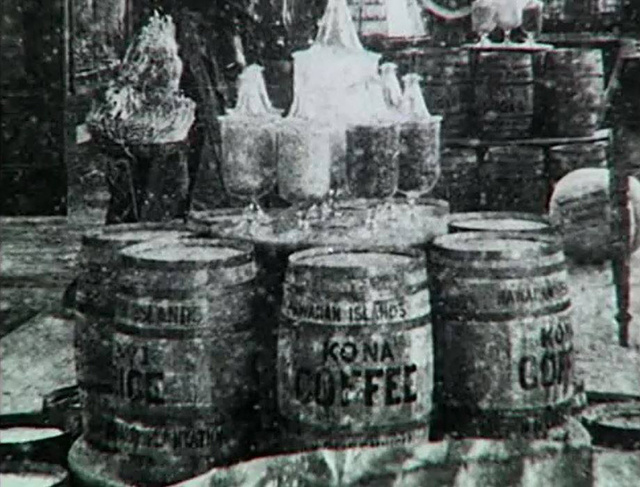 Kona coffee barrels, 1895