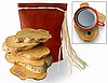Buy 5 Kona Coffee Wood Coasters in Polynesian Kapa bag: $29