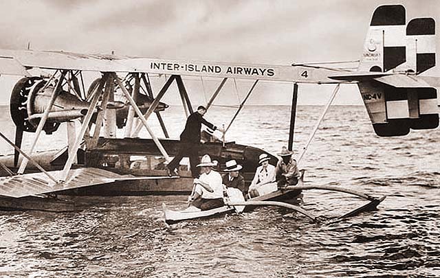 air travel to Kona in 1929